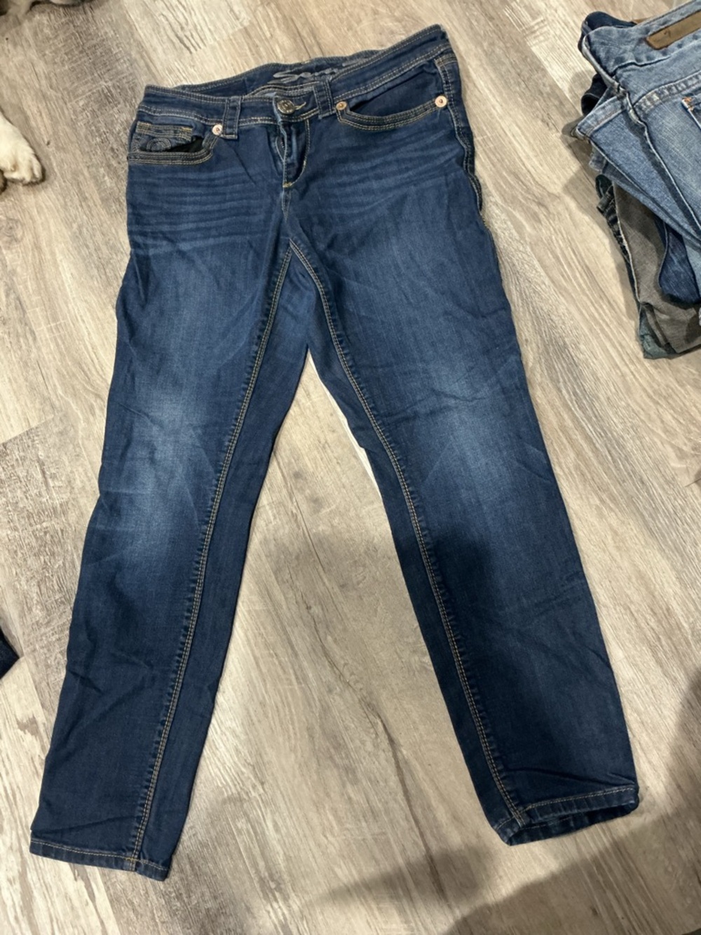 Seven7 Indigo Blue Straight Leg Jeans